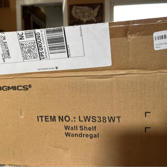 New in box 3 white wall shelves complete with hardware and instructions - Picture 2 of 3